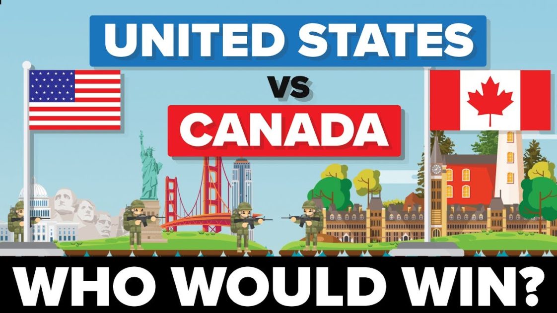 Video Infographic United States (USA) vs Canada Who Would Win