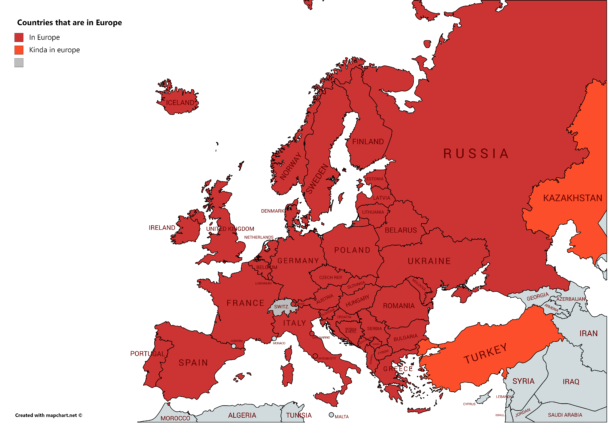 Map : Countries that are in Europe - Infographic.tv - Number one ...