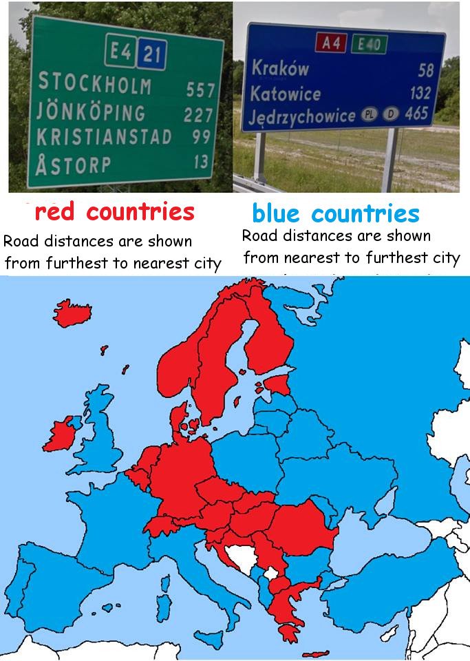 Map : Road Distances Order In Europe - Infographic.tv - Number One 