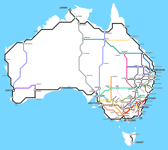 Map : Subway Style Highway Map of Australia - Infographic.tv - Number ...