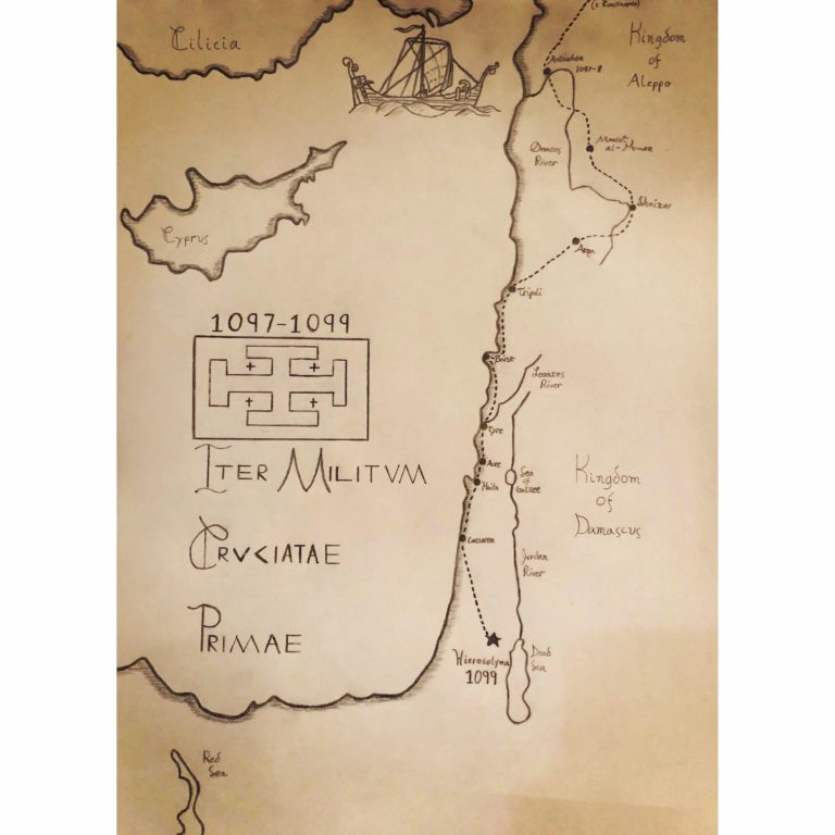 Map : The Route of the First Crusade in the Holy Land (OC: July 2018 ...