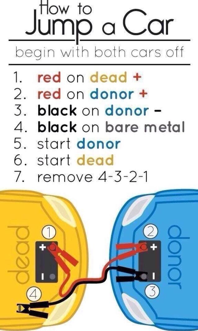 Visual How to jump a car Infographic.tv Number one infographics