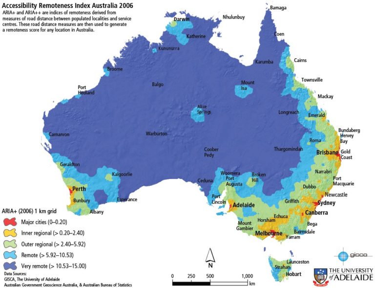 data visualization : Remoteness Index Map of Australia – Infographic.tv ...
