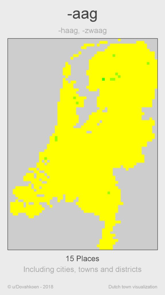 data visualization : Visualizing the location of Dutch place names by