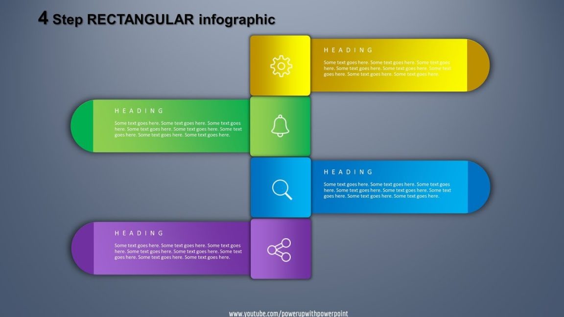 Video Infographic : 31.Create 4 Step RECTANGULAR Infographic/Powerpoint ...