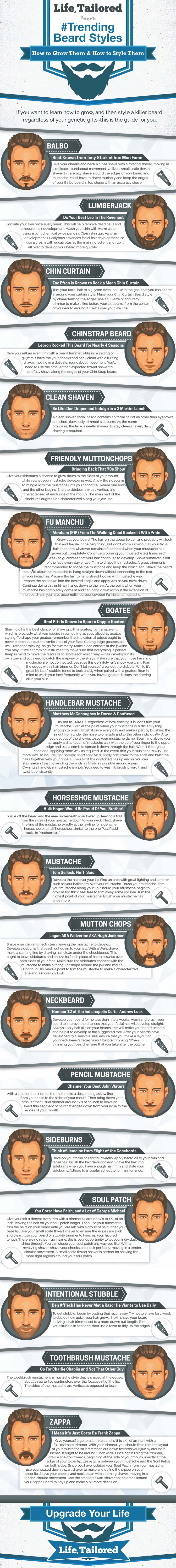 How To Grow And Maintain A Trendy, Stylish Beard [Infographic