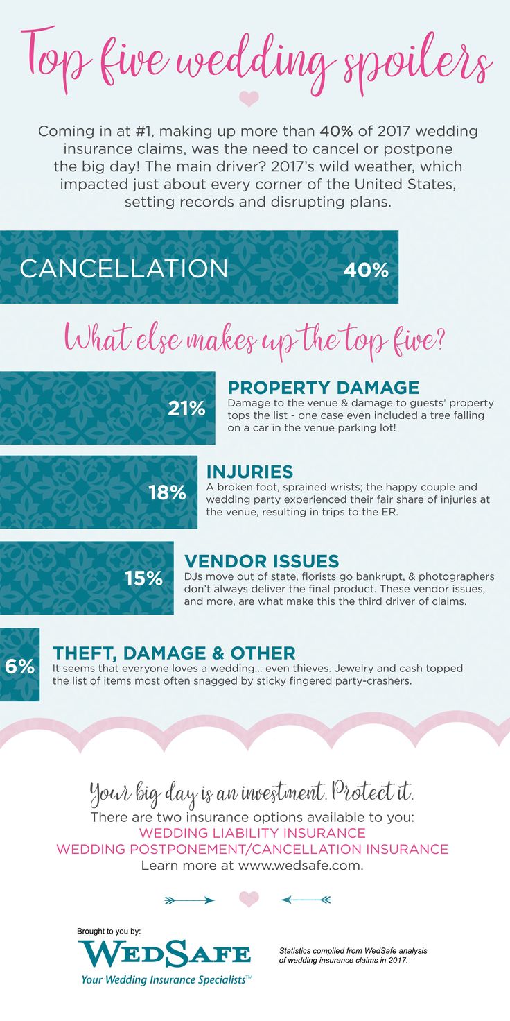 The Top Five Reasons Weddings End In Disaster [Infographic