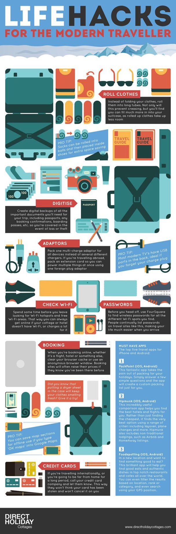 Data Chart Use this tips and travel hacks when packing for your next