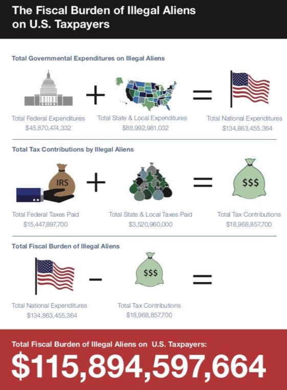 Infographic : Fiscal Burden if Illegal Aliens on US Taxpayers ...