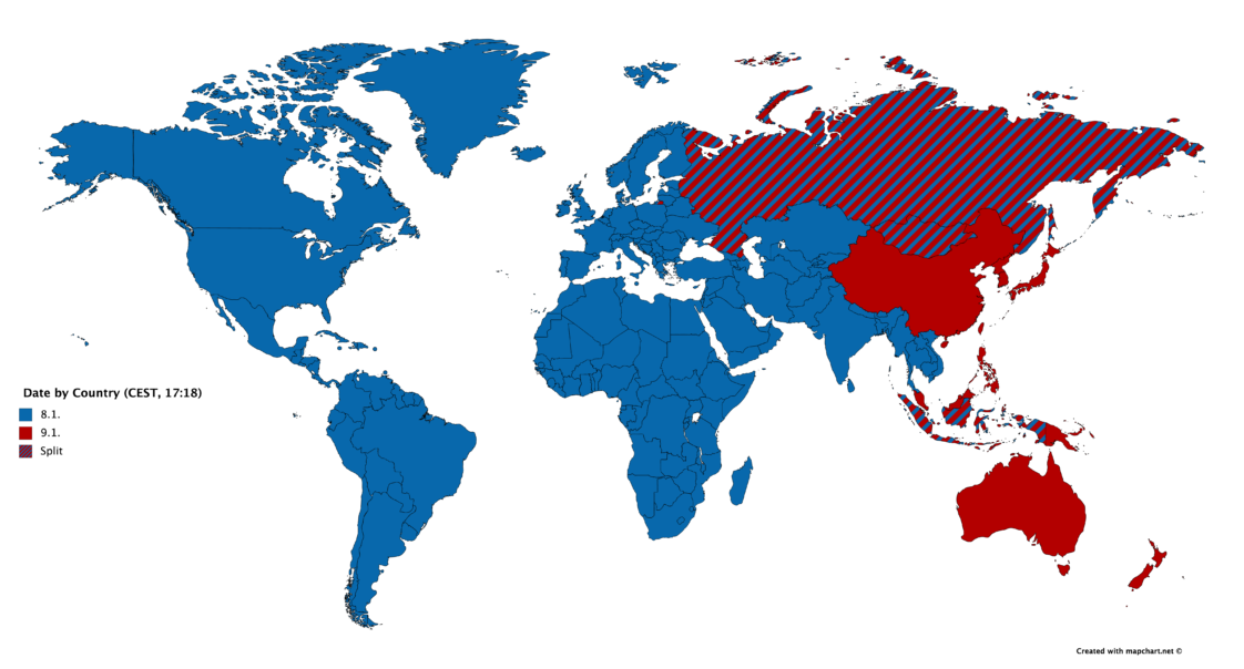 Map : Date by Country (CEST, 17:18) – Infographic.tv – Number one ...