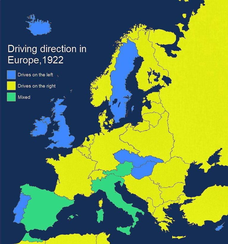 Map Driving Directions In Europe 1922 Infographic Tv Number One   Map Driving Directions In Europe 1922 768x820 