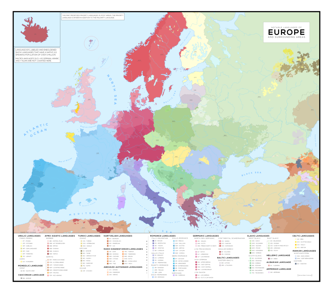 Map Notable Languages Of Europe And Surrounding Areas 5977 X 5255   Map Notable Languages Of Europe And Surrounding Areas 5977 1122x986 