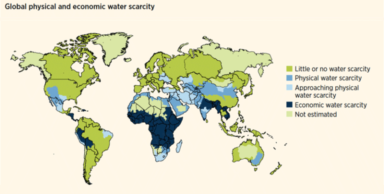 Map Water Scarcity In The World Infographictv Number One Infographics And Data Data 1513