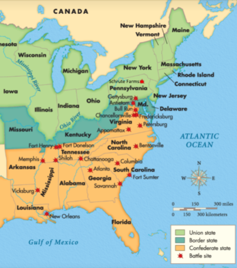 Visual Major Civil War Battle Locations Infographic Tv Number One   Visual Major Civil War Battle Locations 768x868 