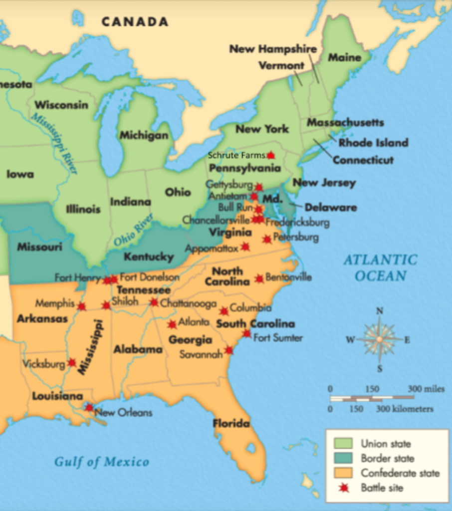Visual Major Civil War Battle Locations 906x1024 