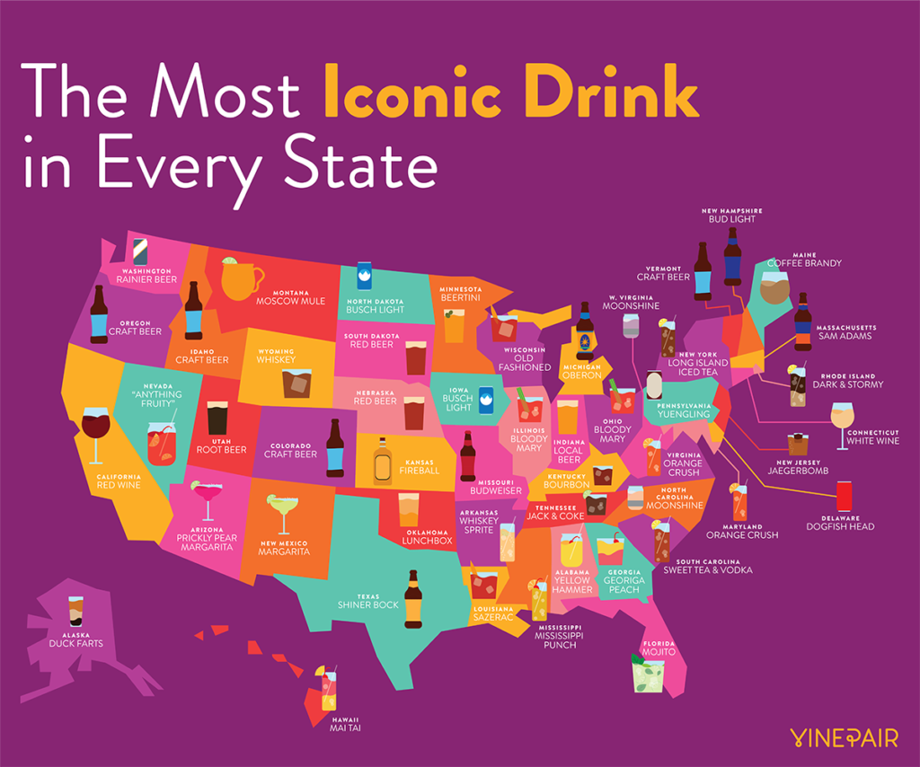 Visual The most iconic drink in every state Infographic.tv Number