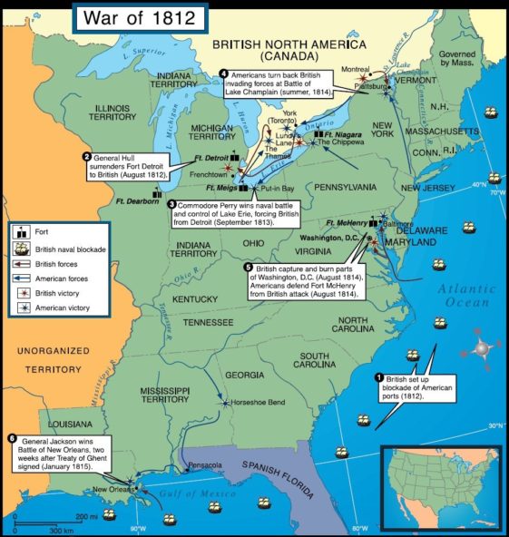 Map : Map of the War of 1812 - Infographic.tv - Number one infographics ...