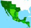 Map : Mexico in 1821 (at the conclusion of the War of Independence ...