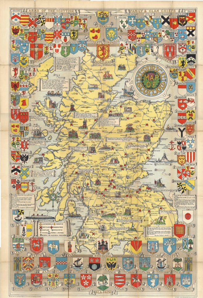 Map : Old historical map of Scotland from the 50s - Infographic.tv ...