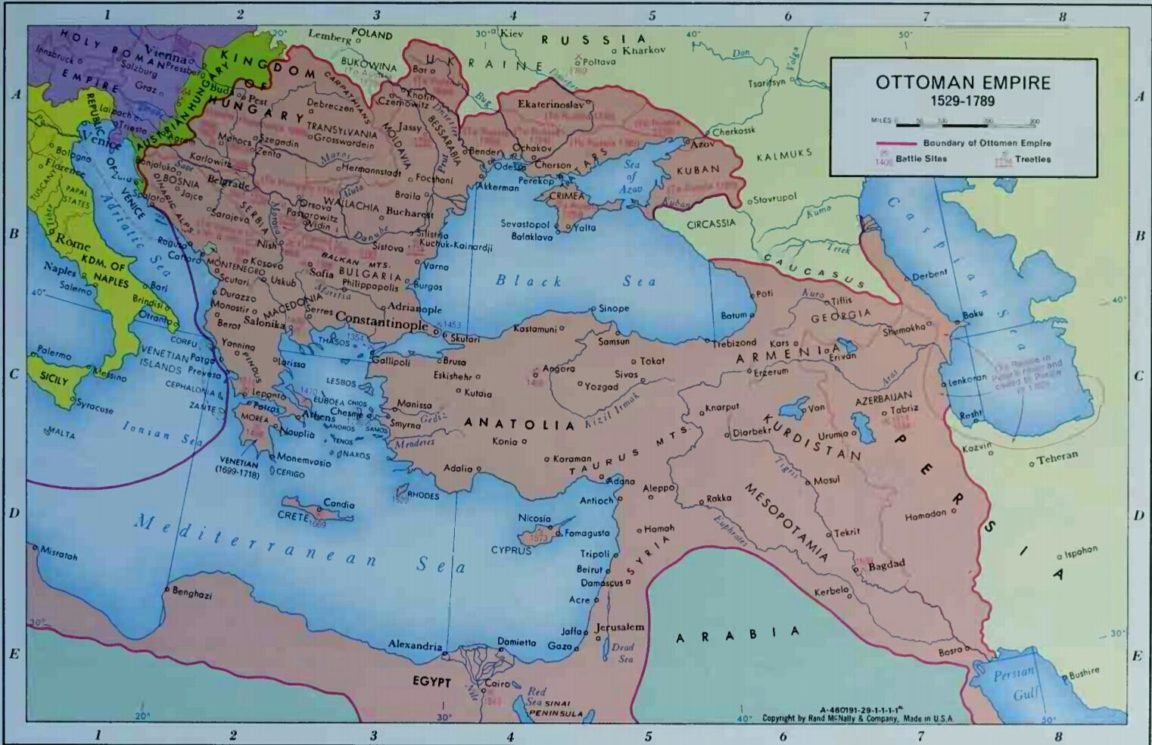 Map Ottoman Empire (15291789) Infographic.tv Number one