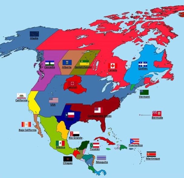 Map : Separatist movements in North America - Infographic.tv - Number ...