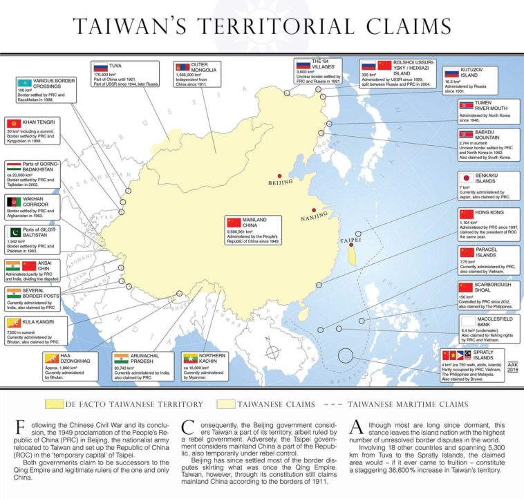 Map The Territorial Claims Of REAL China 758x722 