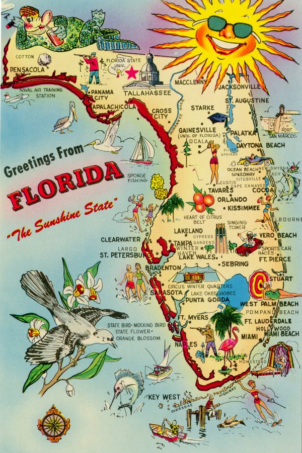 Map Tourism Map Of Florida Infographic Tv Number One