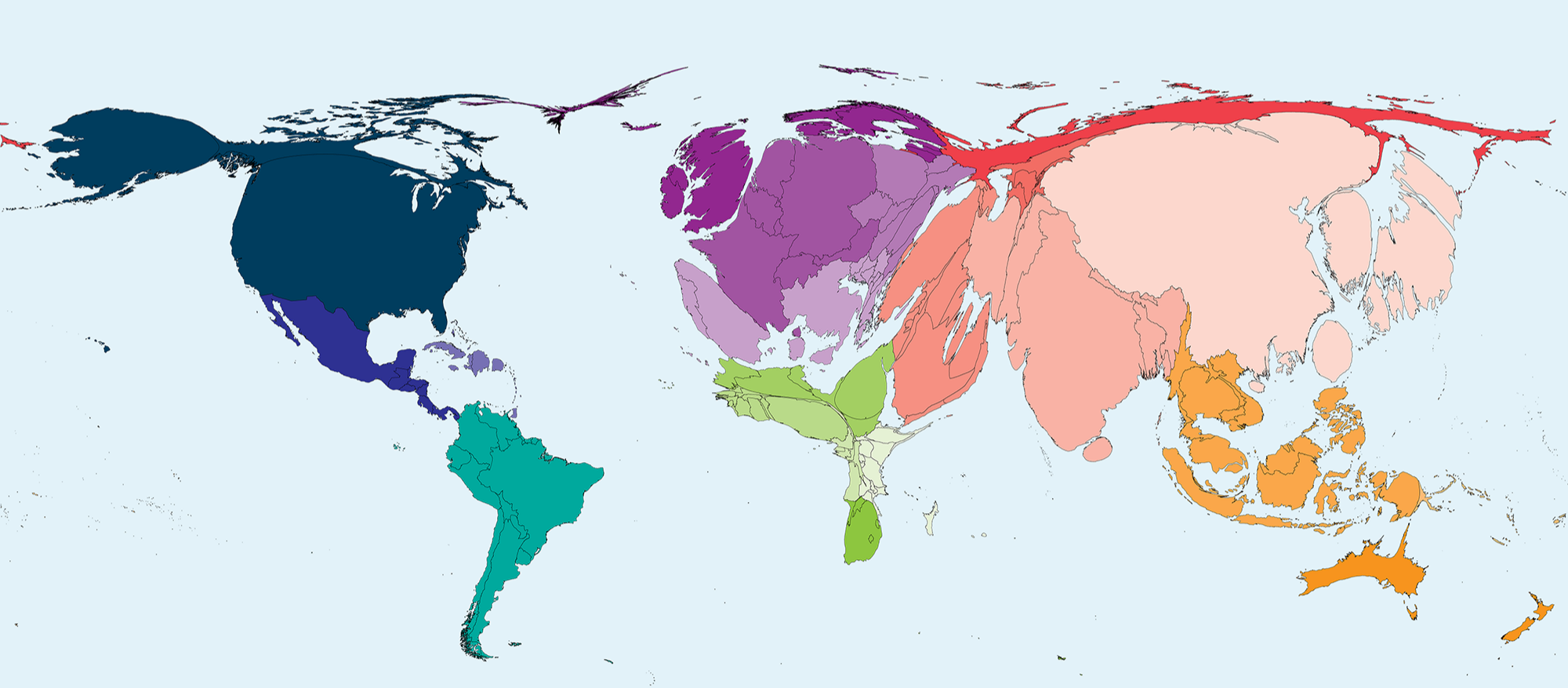 Map : World Map By Gdp - Infographic.tv - Number One Infographics 