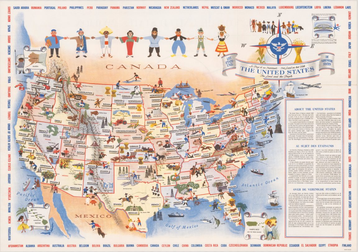 Visual Ethnic Cultural Resource And Occupational Map Of The United