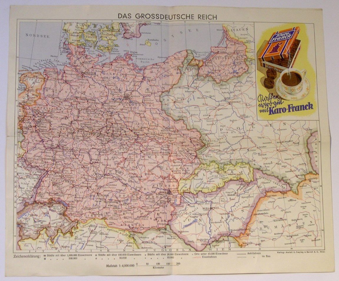 Map : Das Grossdeutsche Reich (1939) – Infographic.tv – Number one ...