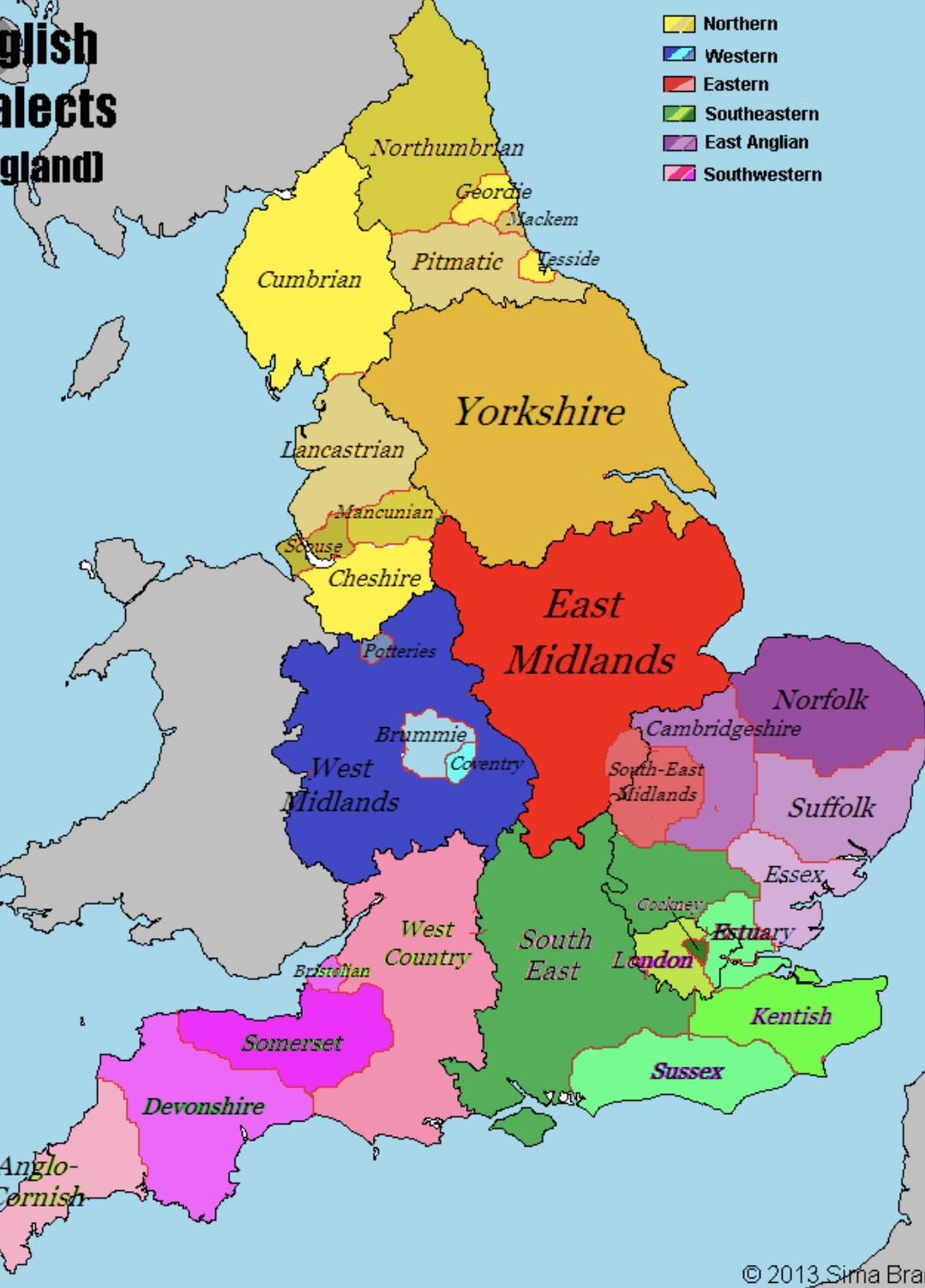 Map England Has Too Many Accents Infographic Tv Number One   Map England Has Too Many Accents 