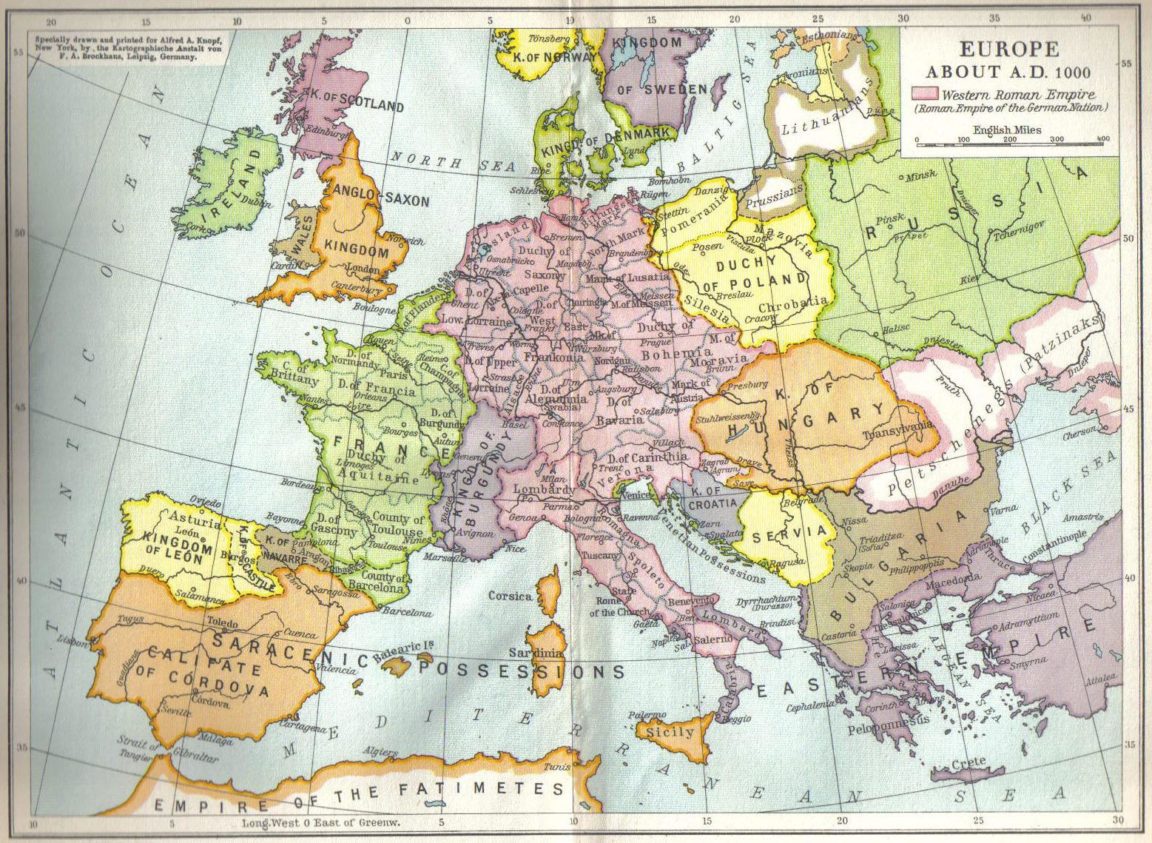 Map : Europe About A.D. 1000 - Infographic.tv - Number one infographics ...