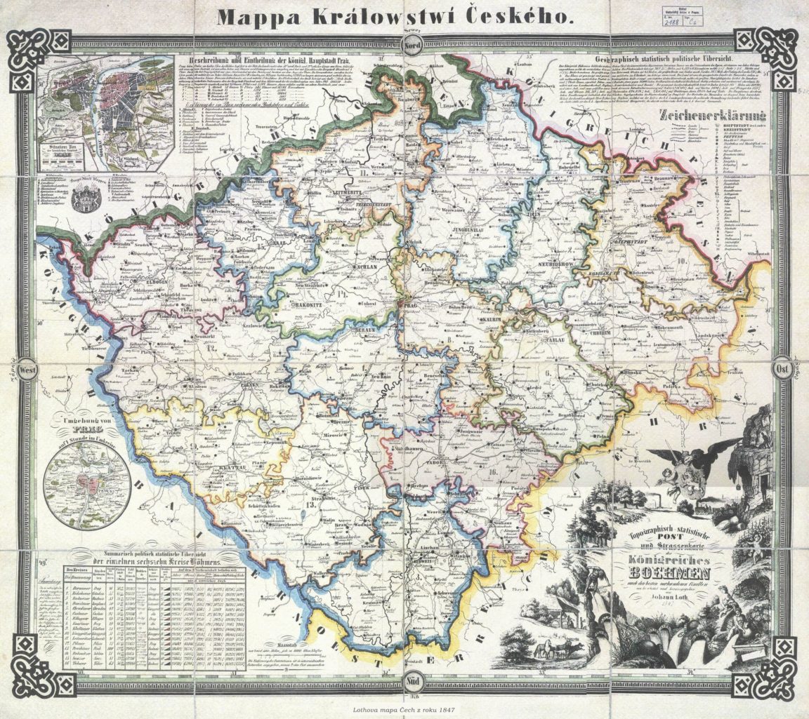 Map Kingdom Of Bohemia 1847 1152x1025 