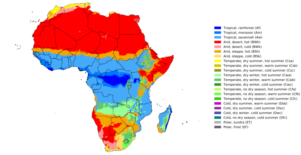 Map : The climate map of Africa - Infographic.tv - Number one ...