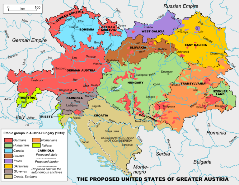 Map The Proposed United States Of Greater Austria Overlaid On An   Map The Proposed United States Of Greater Austria Overlaid 768x594 