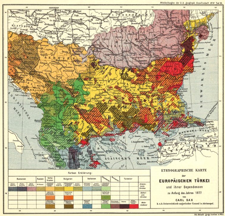 Map : German map of the ethnic groups in the Ottoman Empire ...