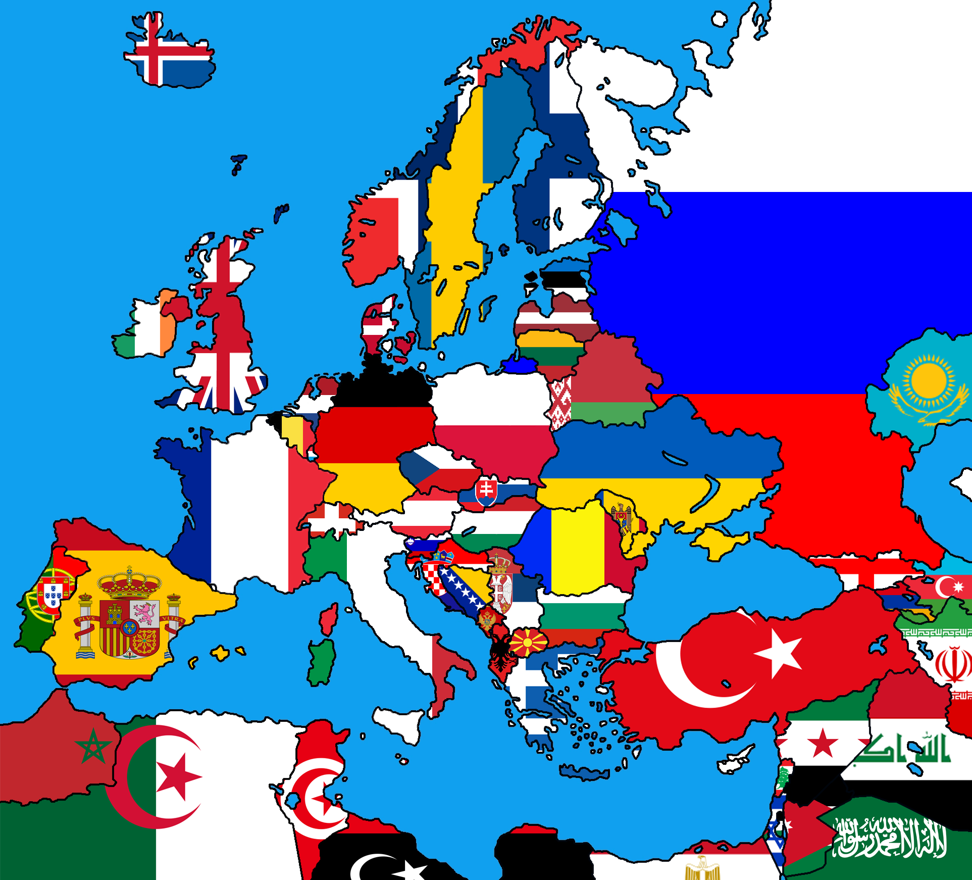 Map : I made a vexillographical map of Europe - Infographic.tv - Number ...