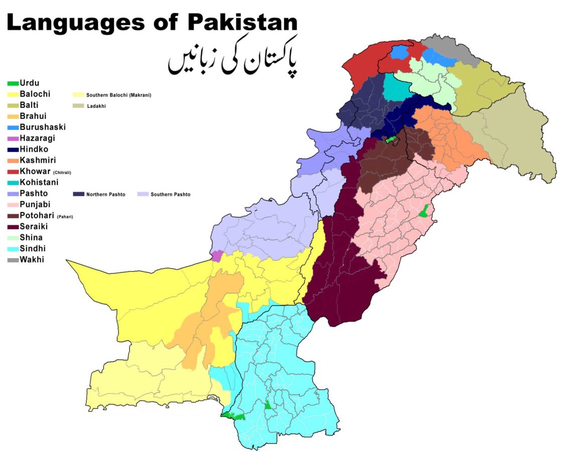 Map : Languages of Pakistan Infographic tv Number one infographics