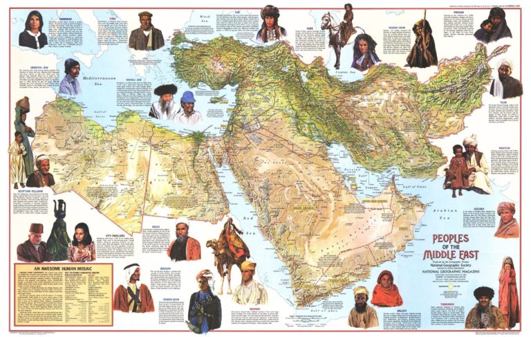 Map Map Of The Different Ethnic Groups Living In The Middle East