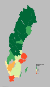 Map Population Density Of Sweden Infographic Tv Number One   Map Population Density Of Sweden 175x300 