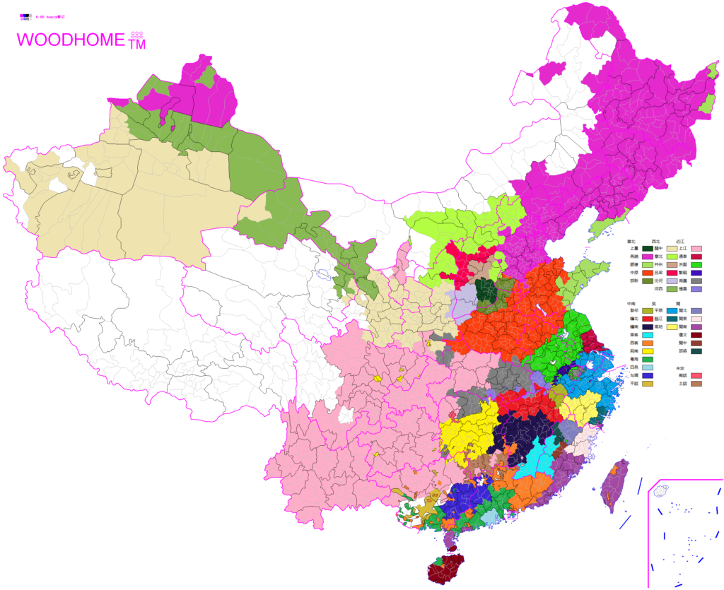 Map : THE REAList CHINA : The ethnic division map of so-called ‘Han ...