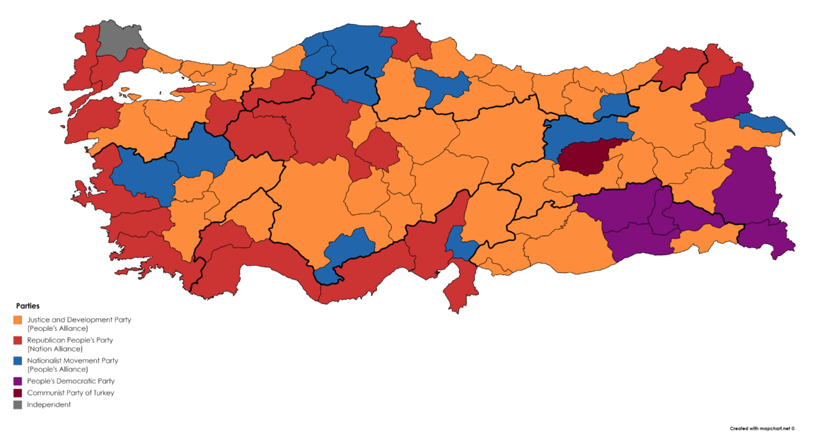 Map : Turkish Municipal Elections 2019, as of 23:21 - Infographic.tv ...