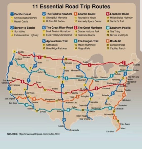 Visual a guide to road trips in USA Infographic.tv Number one