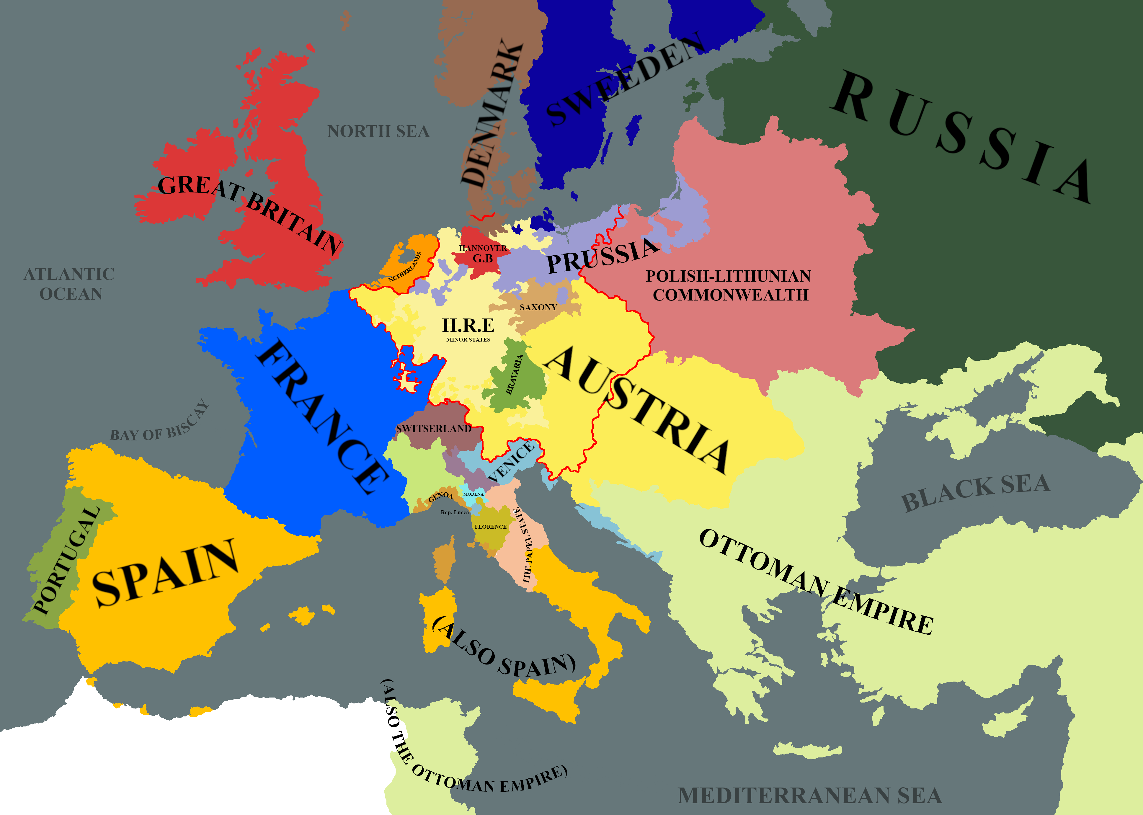 seven years war map europe Map Map Of Europe Just Before The Seven Years War Infographic seven years war map europe