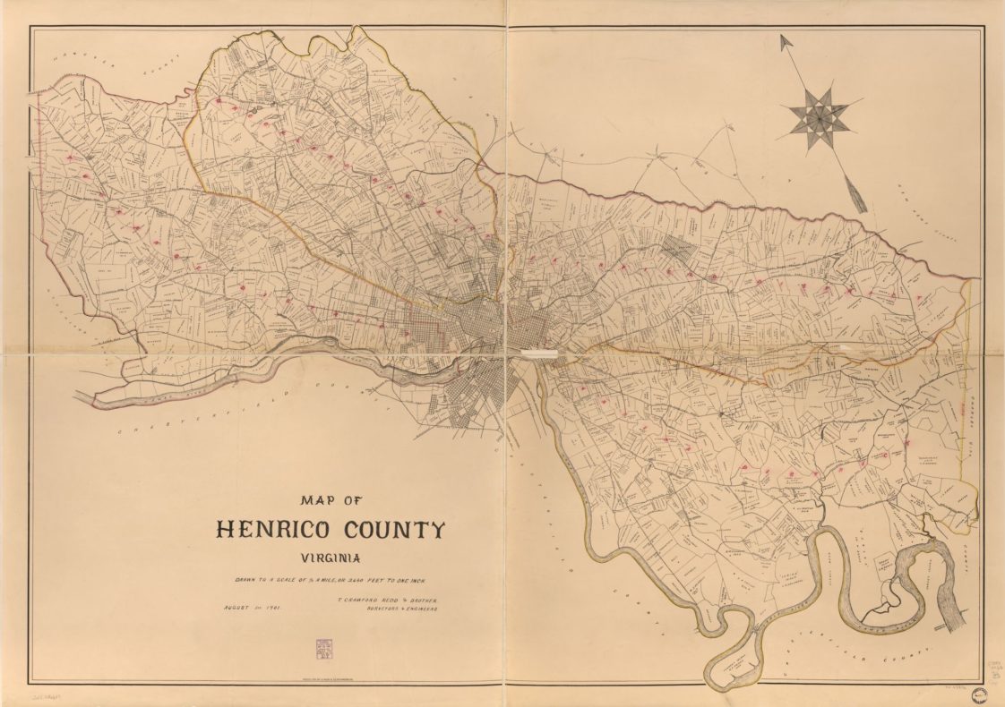 Map : 1901 Map of Henrico County, Virginia - Infographic.tv - Number 