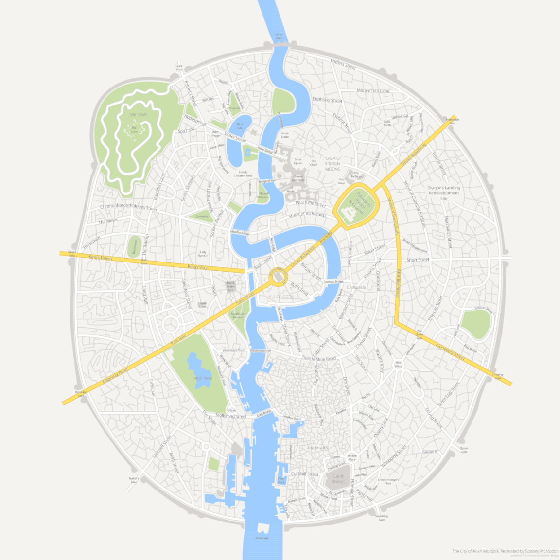 Map : A Google Maps version of Ankh Morpork I put together a few years ...