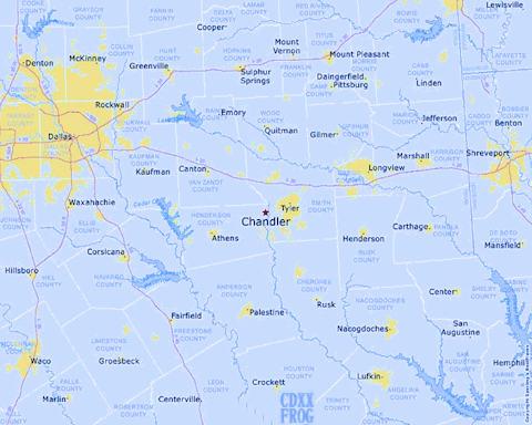 Map : Chandler Texas is near Tyler - Infographic.tv - Number one ...