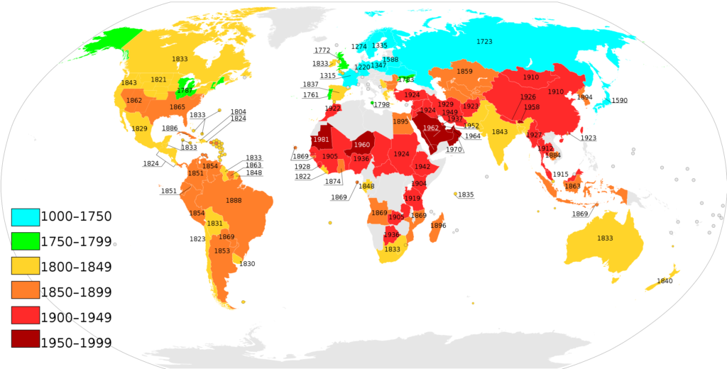 Map Date Of Abolition Of Legal Slavery By Country Infographic Tv   Map Date Of Abolition Of Legal Slavery By Country 1024x520 