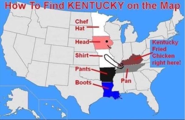 Map How To Find Kentucky On A Map The 608x394 