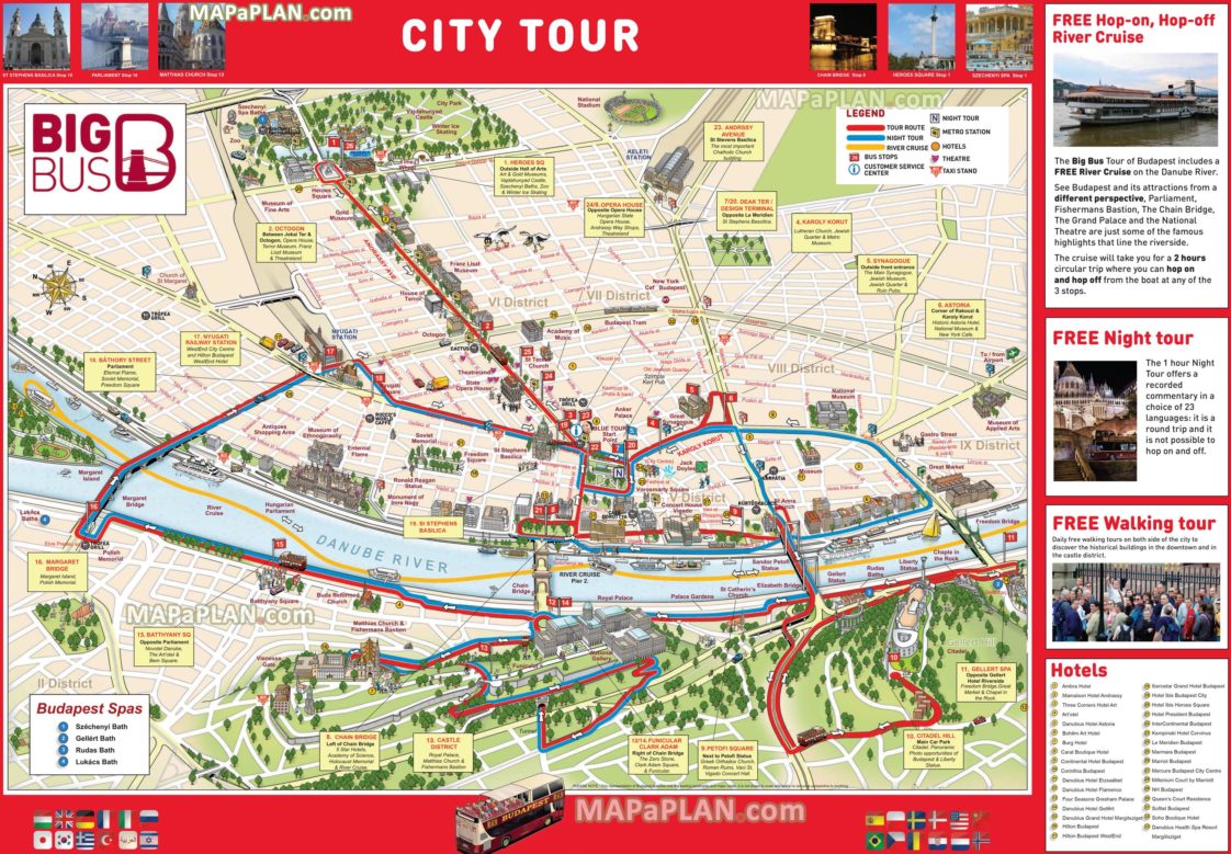 Map : Tourist Map of Budapest - Infographic.tv - Number one
